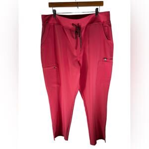 Figs Yola Vibrant Pink Scrub Cargo Pant Size XXL Petite